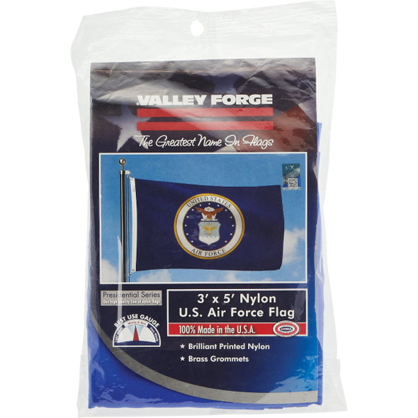 Valley Forge 3 Ft. x 5 Ft. Nylon Air Force Military Flag BTUSAF3 Valley Forge 3 Ft. x 5 Ft. Nylon Air Force Military Flag BTUSAF3