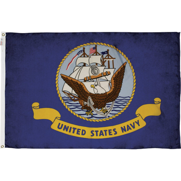 Valley Forge 3 Ft. x 5 Ft. Nylon Navy Military Flag