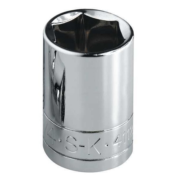 3/8 in Drive, 15/16" SAE Socket, 6 Points,  Steel, Chrome, 15/16 in