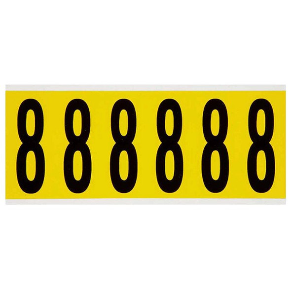 Brady NumberLabel,Vinyl,3-1/2inH,1-1/2inW 3450-8