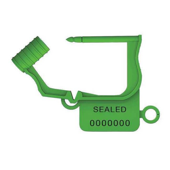 Universeal Padlock Seals,Green,Plastic,PK50 UFLEX GREEN50