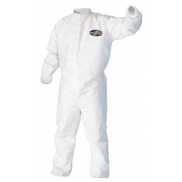 Kleenguard Collared Disp. Coveralls,White,3XL,PK21 46106