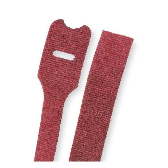 Cable Tie, 12 in L, 3.10 in Max Bundle Dia., Red, Nylon, 40 lb Strength, 10 PK