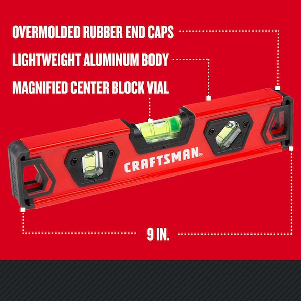 Craftsman Box Torpedo Level,9" CMHT82390