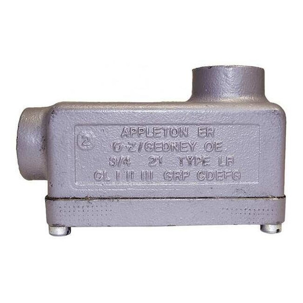 Appleton Electric Conduit Outlet Body w/Cover,Iron,LB ERLB75