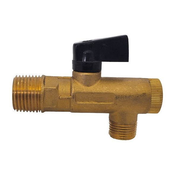 Speedaire Filter Ball Valve,Brass,3/8in Drain Port FBV-385025