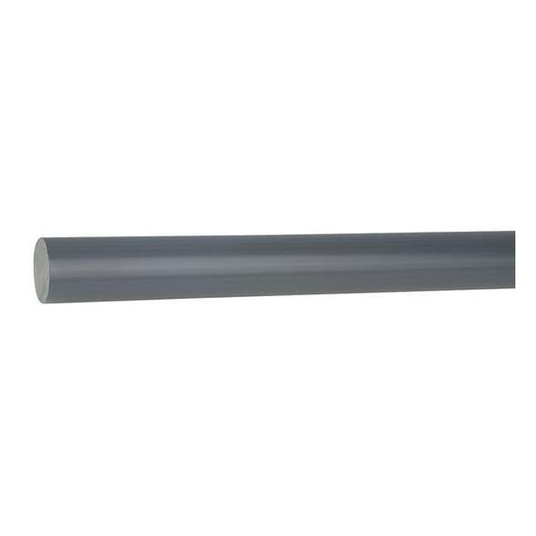 Manufacturer Varies Gray PVC Rod Stock 4 ft. L, 1-1/4" Dia. 22JM41