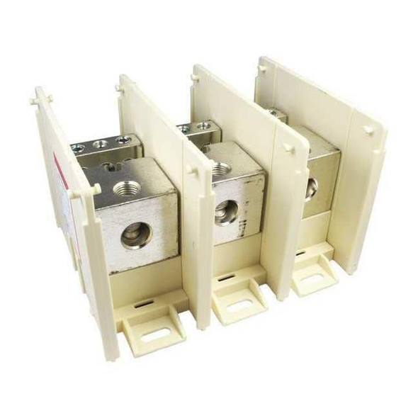 Power Distribution Block, Open, 3 Pole, 175 A Copper, 600 V AC/DC