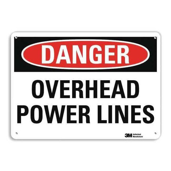 Lyle Danger Sign,4 Hole Mount,10in W x 7in H, U3-1891-RA_10X7 U3-1891-RA_10X7