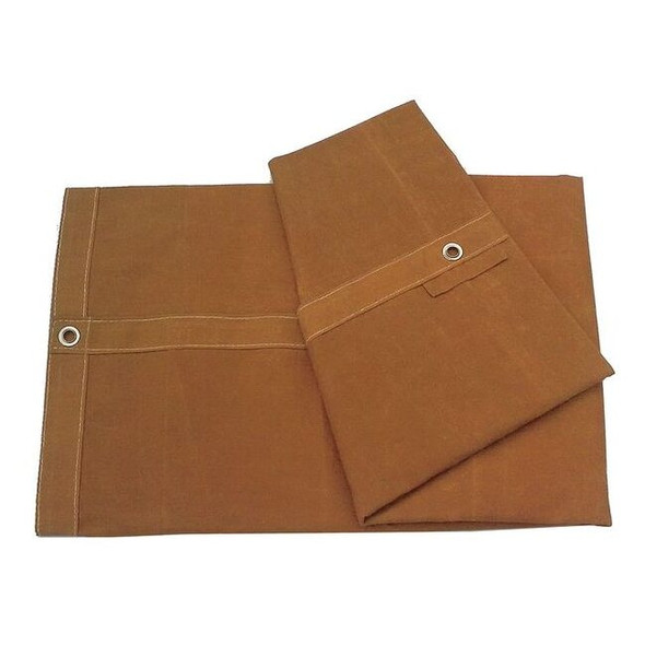 Standard Duty Tarp, 7 ft 6 in x 9 ft 6 in, 20 Mil, Brown, Cotton Canvas
