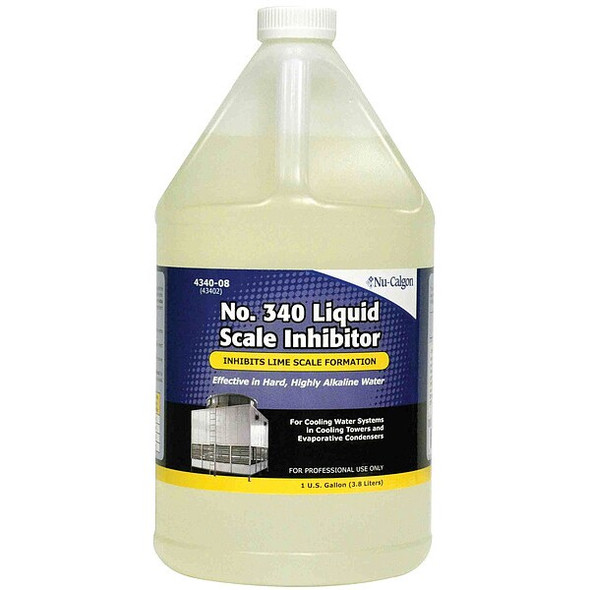 Nu-Calgon Scale Inhibitor,Yellow,1 gal,Bottle 4340-08