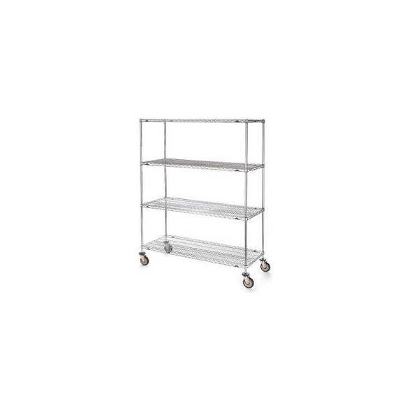 Metro Super Erecta Wire Shelf Truck w/4 Shelves 900 lb. Capacity 72""L x 18""W x
