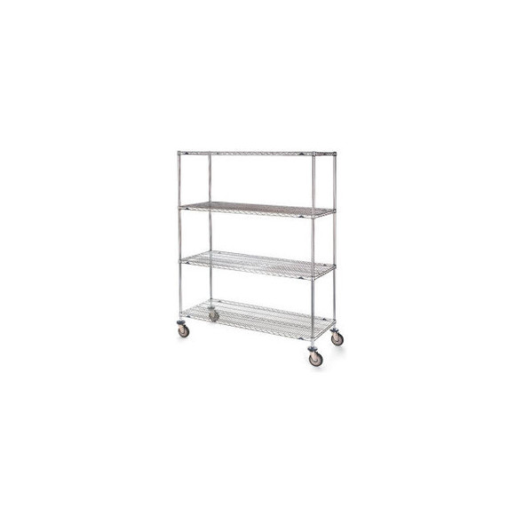Metro Stainless Steel Wire Shelf Truck w/4 Shelves 1200 lb. Capacity 36""L x 18"