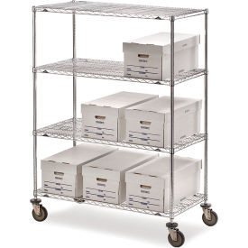 Metro Super Erecta Wire Shelf Truck w/4 Shelves 900 lb. Capacity 60""L x 18""W x