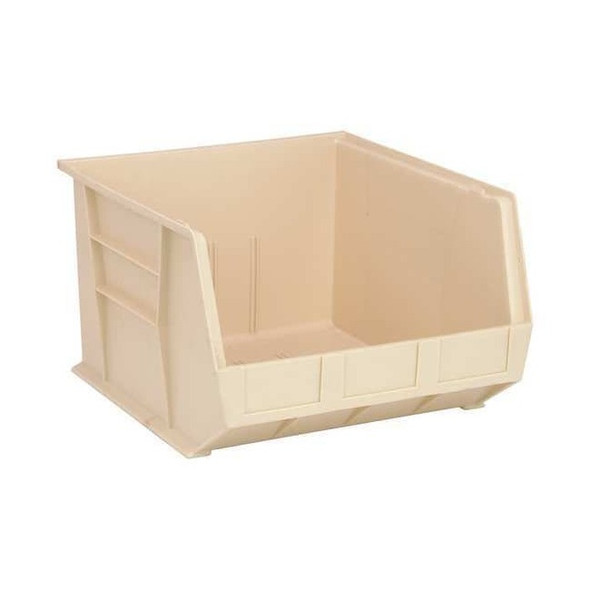 Hang & Stack Storage Bin, Polypropylene, Ivory, 11 in H, 16 1/2 in W, 18 in L