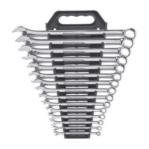 Gearwrench 15 Piece 12 Point Long Pattern Combination SAE Wrench Set 81901
