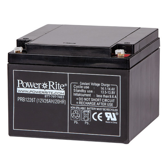 Power Rite® Battery, 12V, 26 Ah, 1/Each