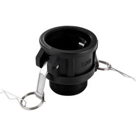 Global Industrial Polypropylene 2"" Female Part B Camlock x 2"" Male NPT Pipe Th