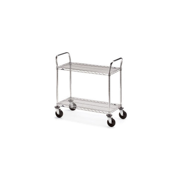 Metro Super Erecta Brite Wire Utility Cart w/2 Shelves 800 lb. Capacity 60""Lx18