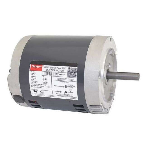 Dayton Belt Drive Mtr, SplitPh, ODP, 1/3HP, 1140rpm 6XH51BG