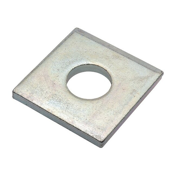 Square Washer, Fits Bolt Size 3/4 in ,Low Carbon Steel Zinc Plated Finish