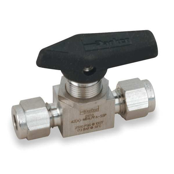 Parker 1/2" Compr Stainless Steel Mini Ball Valve Inline 8A-MB8LPFA-SSP