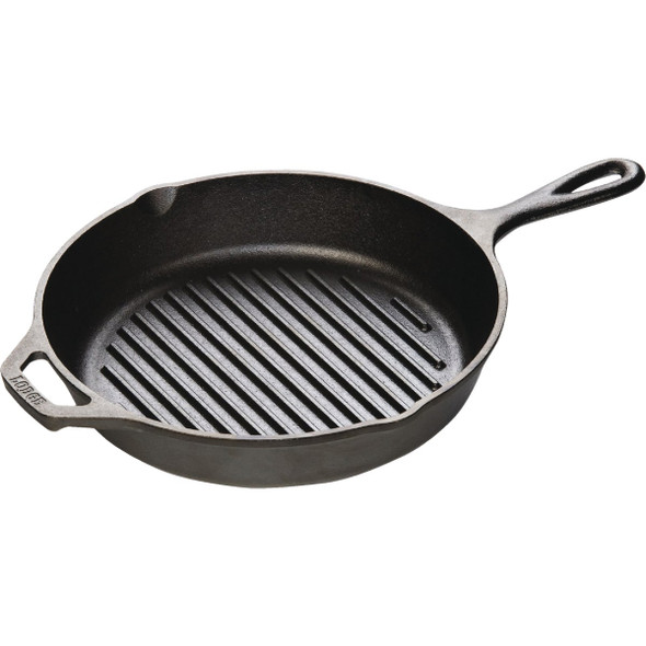 Lodge 10-1/4 In. Cast Iron Grill Pan Skillet L8GP3