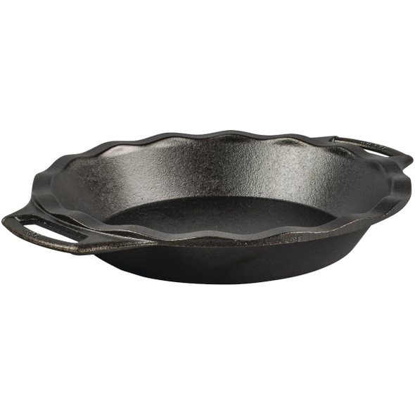 Lodge 9 In. Seasoned Cast Iron Pie Pan with Dual Handles BW9PIE