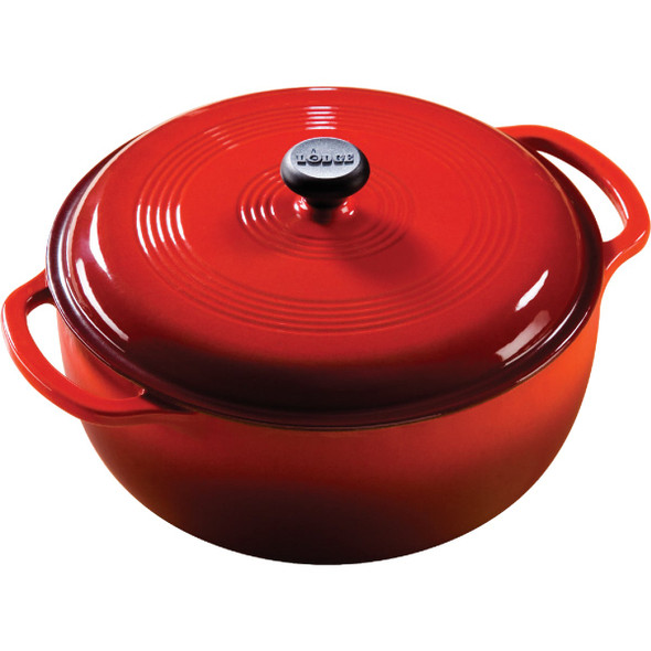 Lodge 6 Qt. Dutch Oven, Red EC6D43