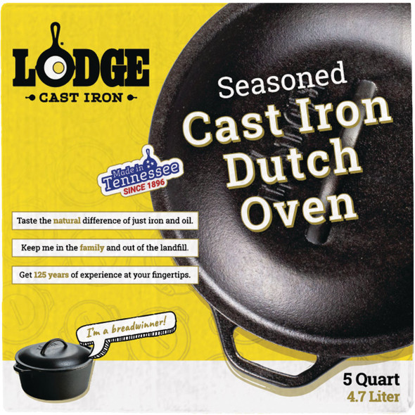 Lodge 5 Qt. Dutch Oven with Cast Iron Lid L8DOL3 602434