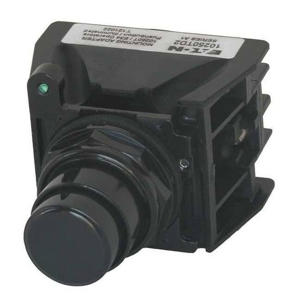 Eaton Hazardous Location Push Button, 30 mm, 1NO/1NC, Black E34EX708B