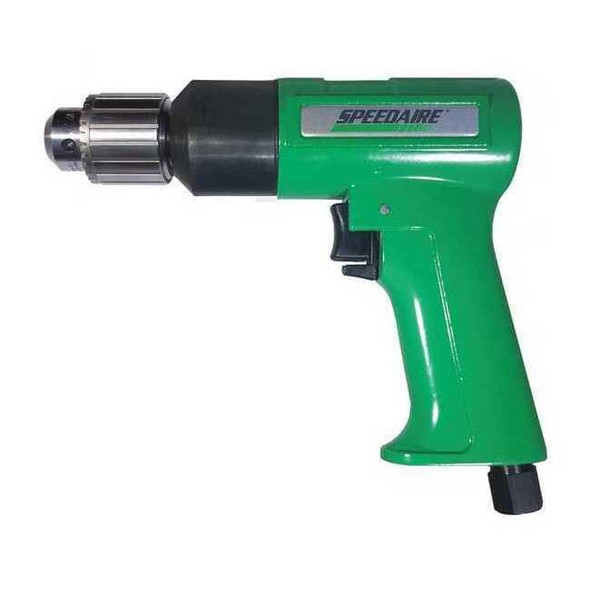 Speedaire Air-Powered Drill, 1/4 in, NPT, Keyed 45YY15