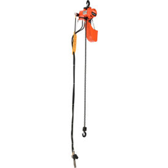 Global Industrial Air Chain Hoist 300 lb Capacity 10' Lift Single Reeved 84 FPM Global Industrial Air Chain Hoist 300 lb Capacity 10' Lift Single Reeved 84 FPM