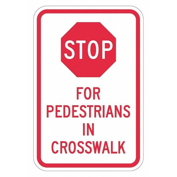 Lyle Pedestrian Crossing Traffic Sign,24"x18" T1-5071-DG_18x24