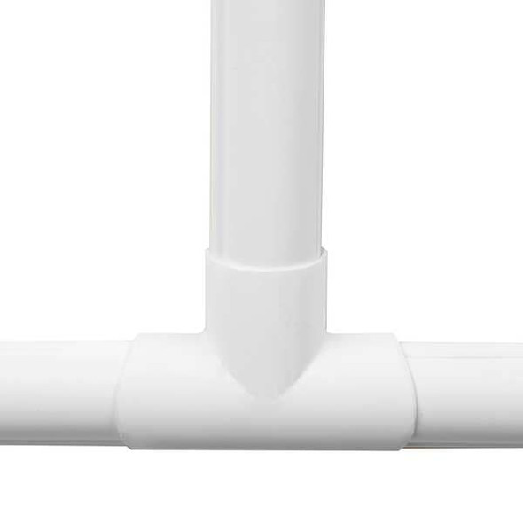 D-Line Tee, 2 in L, PVC, White FLET2010W