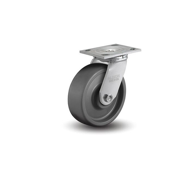 5" X 2" Non-Marking Elastomer Swivel Caster, No Brake, Loads Up To 1000