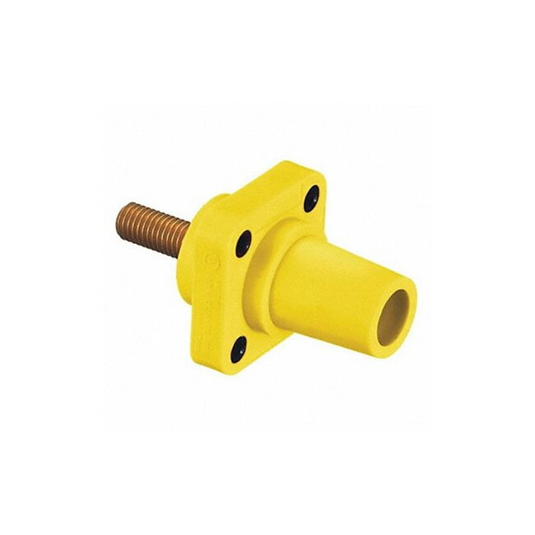 Hubbell Wiring Device-Kellems Recpt,Yellow,Female,Threaded Stud,400 A HBLFRSY