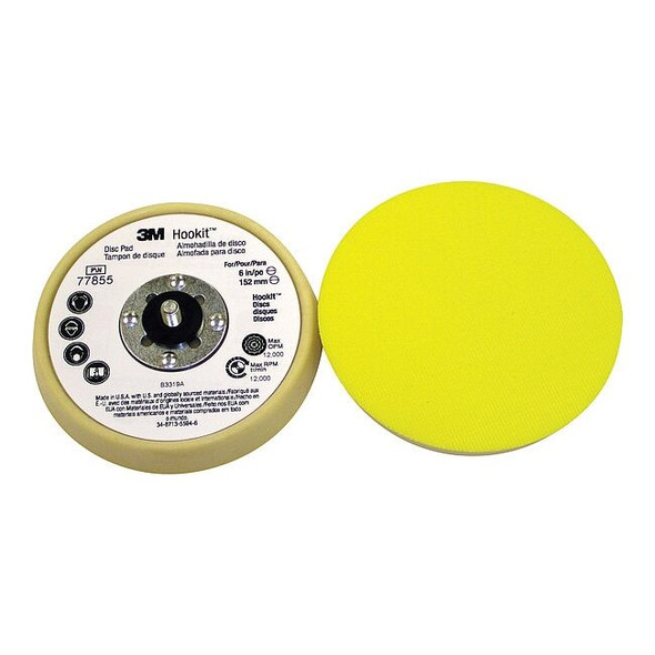 3m Low Pro Hook/Loop Disc Backup Pd,5in Dia 77855