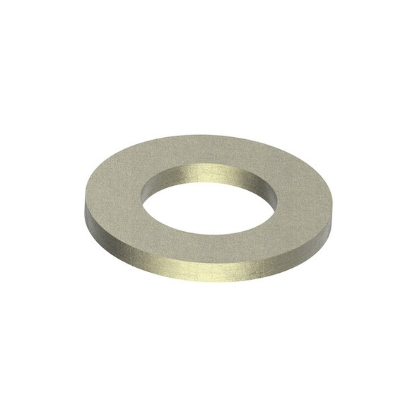 Flat Washer, Fits Bolt Size M30, Steel, Not Graded, Zinc Yellow Finish, 10 PK