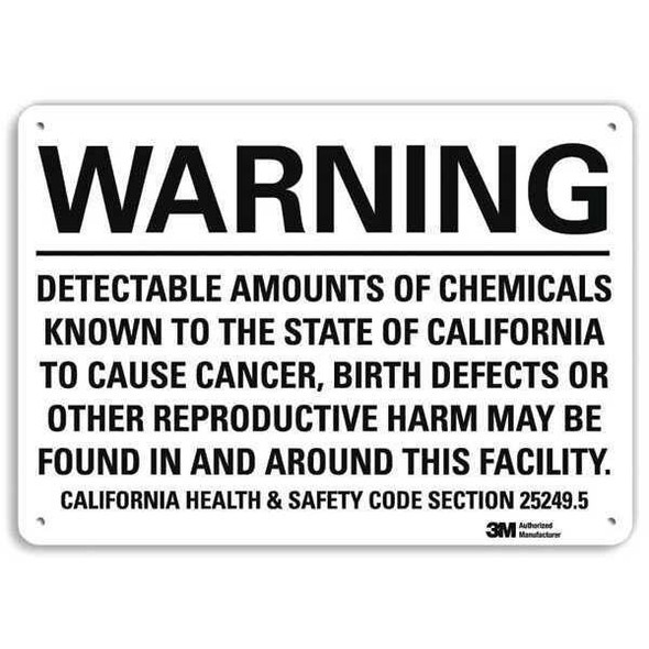 Warning Sign, 10 in H, 14 in W, Horizontal Rectangle, English, U6-1051-RA_14X10