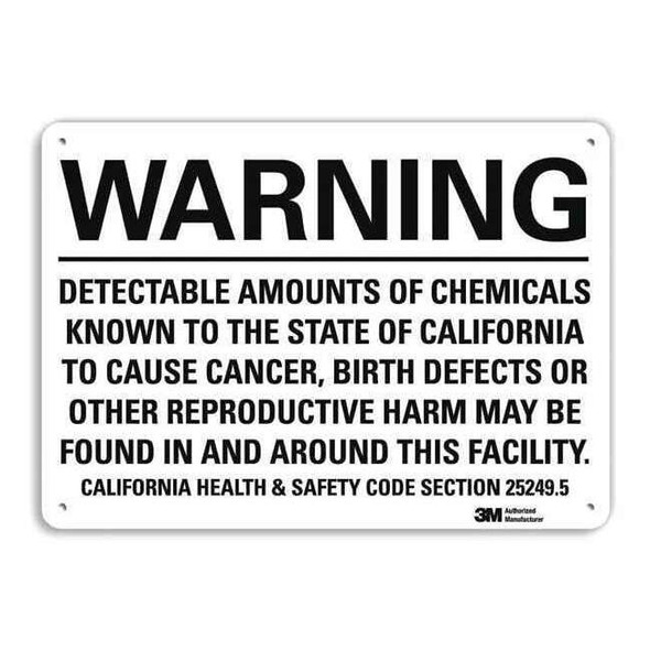 Warning Sign, 10 in H, 14 in W, Horizontal Rectangle, English, U6-1051-RA_14X10