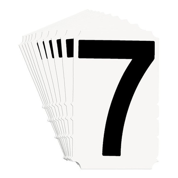 Brady NumberLabel,3-3/4inH,2-1/4inW,PK10 5100P-7