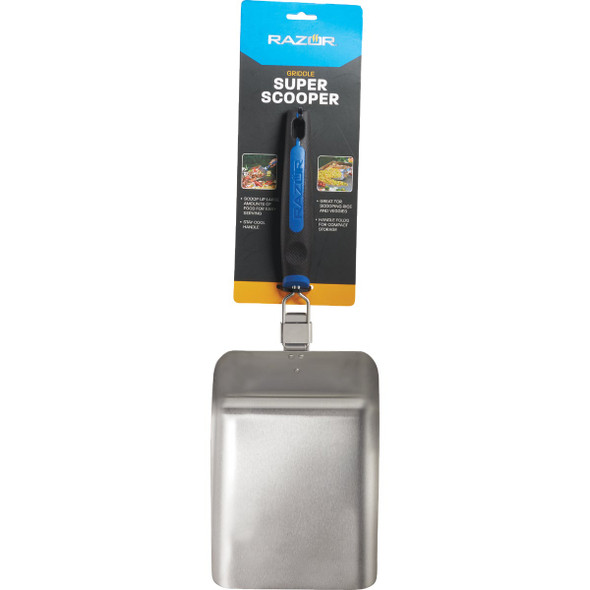 Mr. Bar-B-Q Razor 22 In. Stainless Steel Griddle Scooper 08835RZ 845535