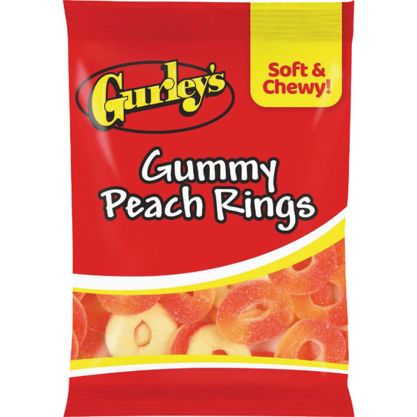 Gurley's 4.5 Oz. Gummy Peach Rings 743784 Pack of 12 Gurley's 4.5 Oz. Gummy Peach Rings 743784 Pack of 12