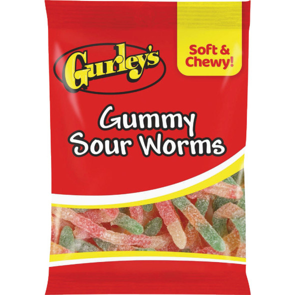 Gurley's 4.5 Oz. Gummy Sour Worms 743786 Pack of 12