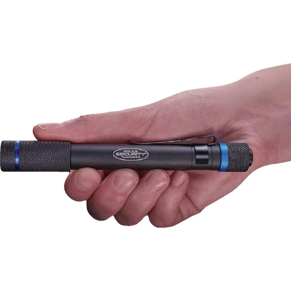 Police Security Aura 270 Lm. 2AAA Aluminum LED Penlight, Black