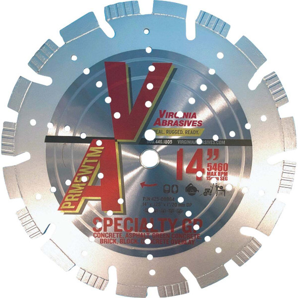 Virginia Abrasives 14" Mp Prem Diam Blade 425-08864