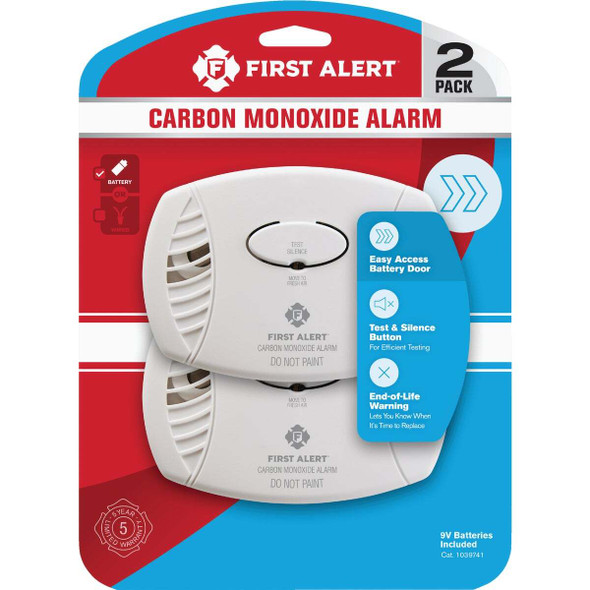 First Alert 2pk Battery Co Alarm 1039741