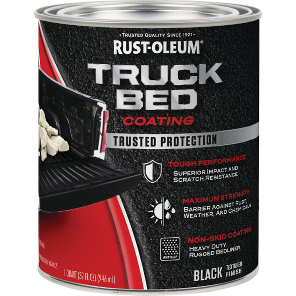 Rust-Oleum Automotive Truck Bed Coating, Quart, Black 342668 Rust-Oleum Automotive Truck Bed Coating, Quart, Black 342668