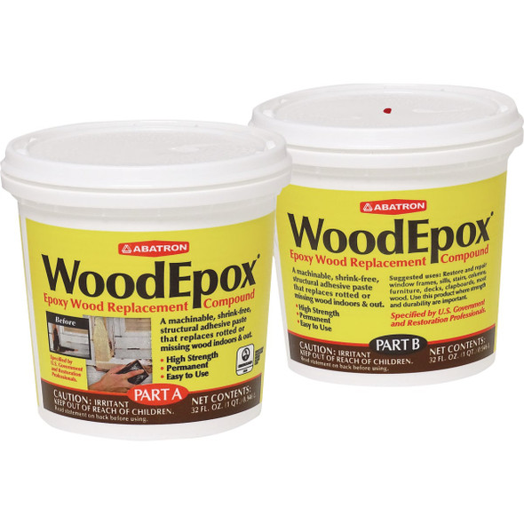 Abatron WoodEpox - Includes 1 Qt. Part A & 1 Qt. Part B ABWE2QKR